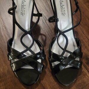 Black Strappy Patent Leather heels